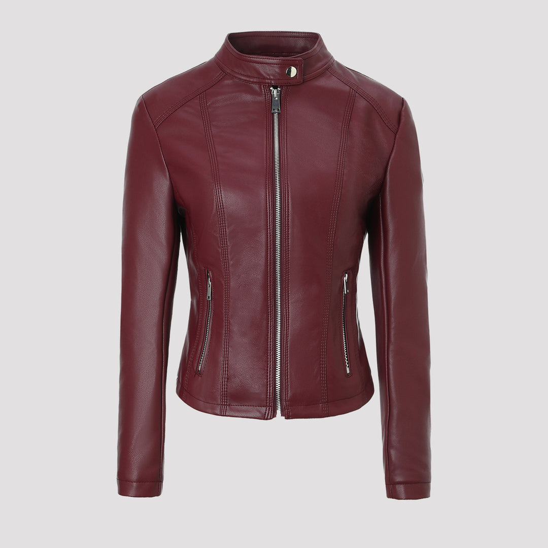 Damen Strukturierte Kunstlederjacke Drune