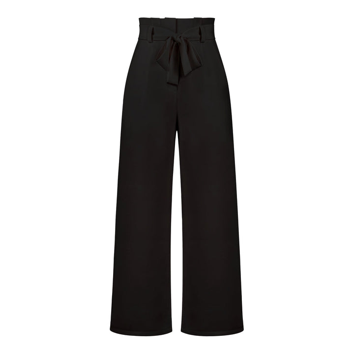 Damen Weit geschnittene Hochbundhose mit Bindegürtel Drune