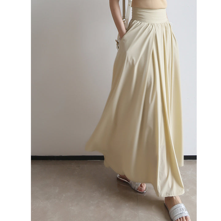 Damen Eleganter Maxi-Rock mit fließendem Schnitt Drune