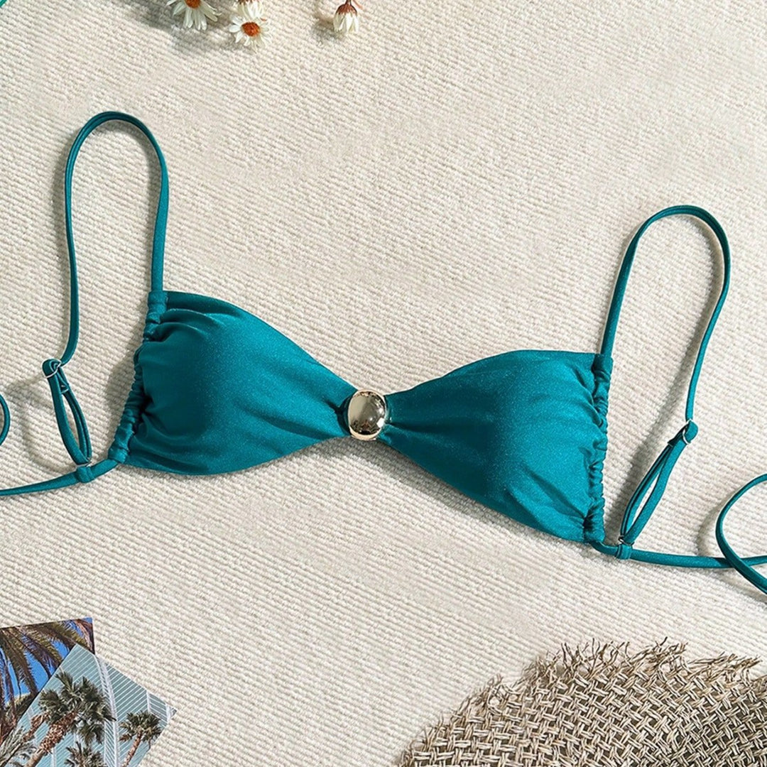 Damen Triangel-Bikini mit elegantem Schmuckdetail Drune