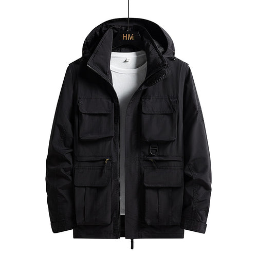 Herren Trendige Utility-Jacke Drune