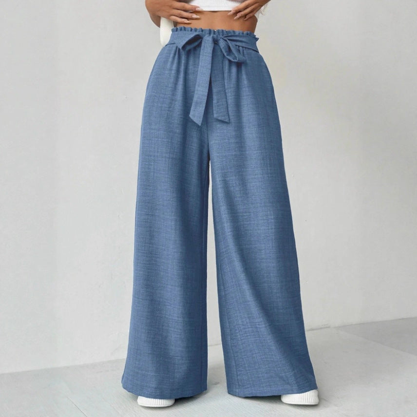 Damen Weit geschnittene Hosen mit verstellbarem Bund Drune