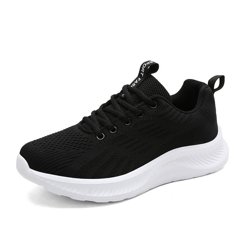 Damen nan ultraleichter Strick-Freizeitsneaker mit ergonomischer Dämpfungskernsohle und Zuglasche Drune