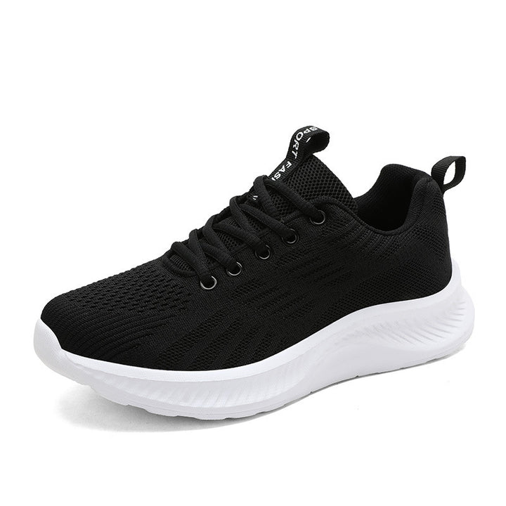 Damen nan ultraleichter Strick-Freizeitsneaker mit ergonomischer Dämpfungskernsohle und Zuglasche Drune
