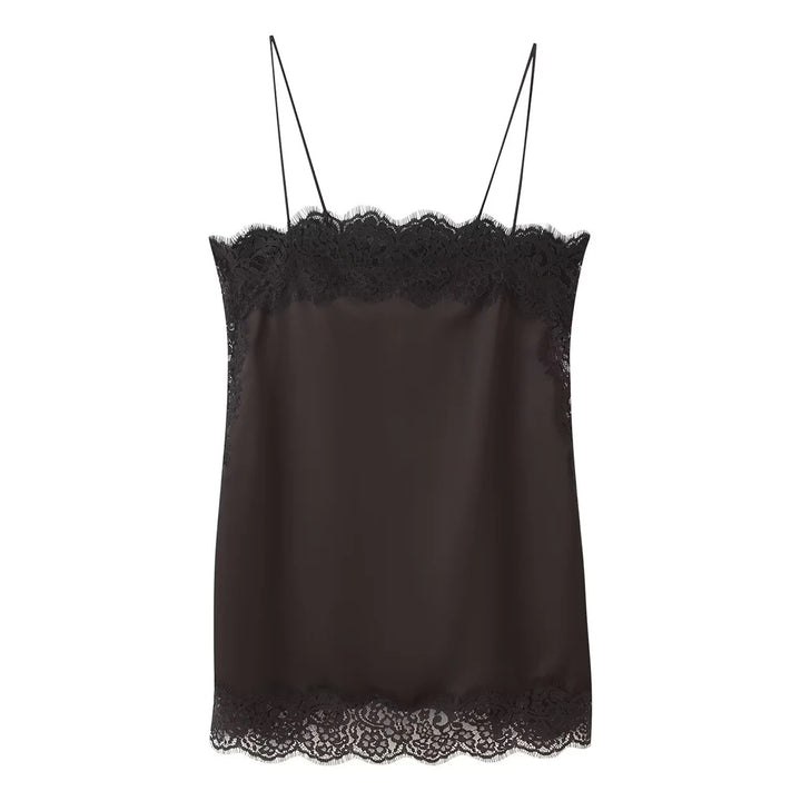 Damen elegante Satin-Hosen mit Spitzenakzenten Drune