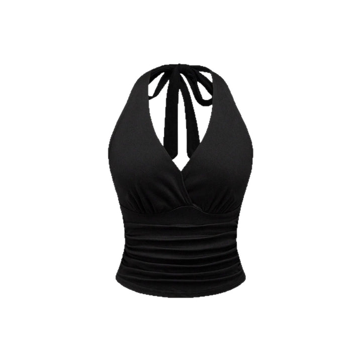 Damen Cut-Out Top mit Leo-Muster Drune