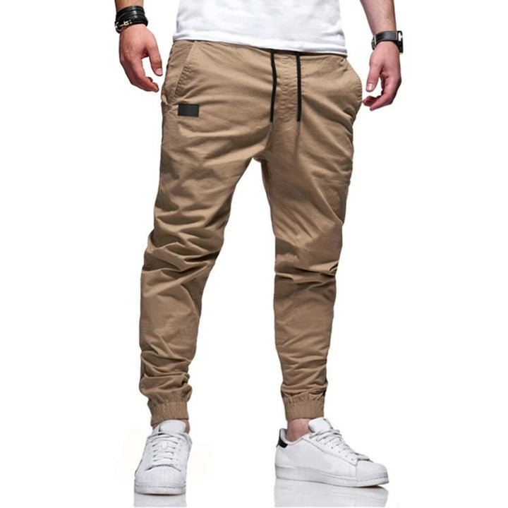 Herren nan funktionale Cargo-Joggerhose mit schmal zulaufendem Bein, elastischem Bund und eingelassenen Reißverschlusstaschen Drune