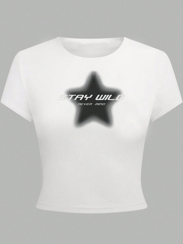 Damen T-Shirt mit funkelndem Discokugel-Motiv und zeitgemäßem Schleifendetail Drune