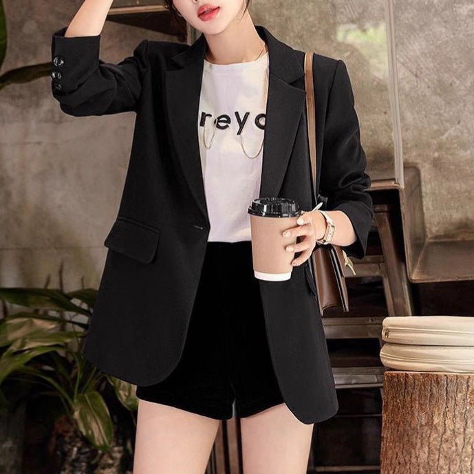 Damen modern geschnittener Blazer mit hohen Revers Drune