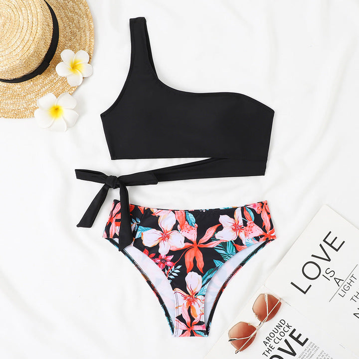 Damen Asymmetrischer Bikini mit verstellbarem Bindegurt Drune