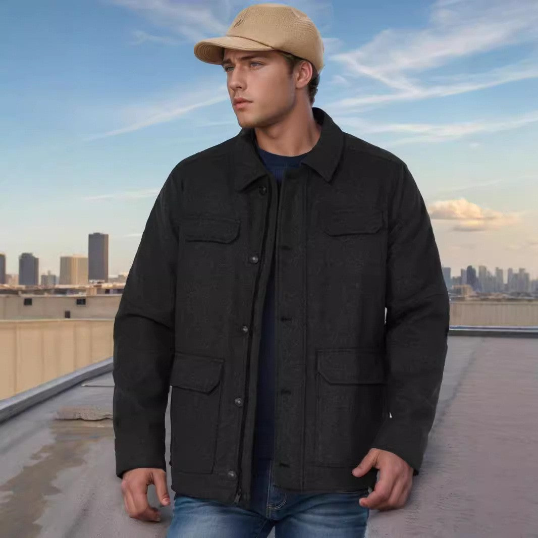 Herren utilitaristische Jacke mit mehreren Taschen Drune
