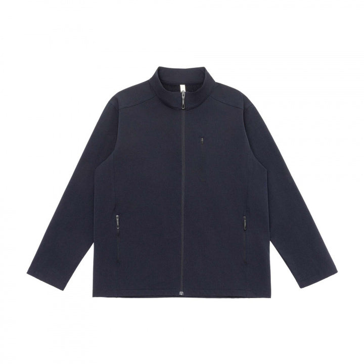 Unisex Leichte Tech-Fleece-Zipjacke mit Stehkragen, drei Reißverschlusstaschen und geradem Schnitt Drune