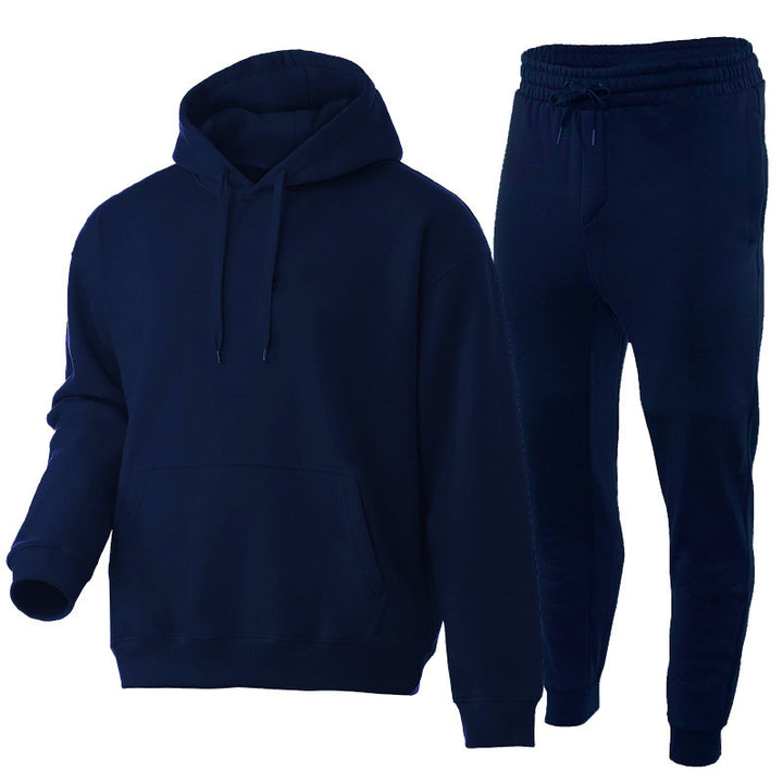 Unisex Premium-Sweatset mit doppelt vernähtem Hoodie, Kängurutasche und ergonomischer Tapered-Jogginghose Drune