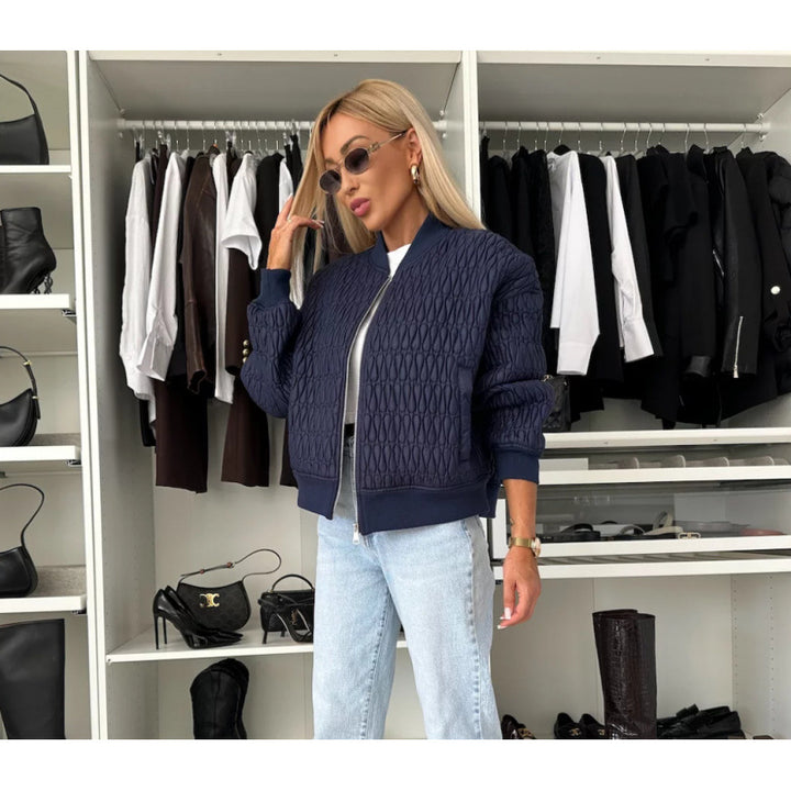 Damen Steppjacke im sportlich eleganten Design mit voluminösen Ärmeln Drune