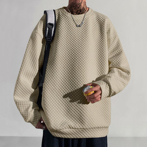 Herren bequemer Sweatshirt mit strukturiertem Design und lockerer Passform Drune