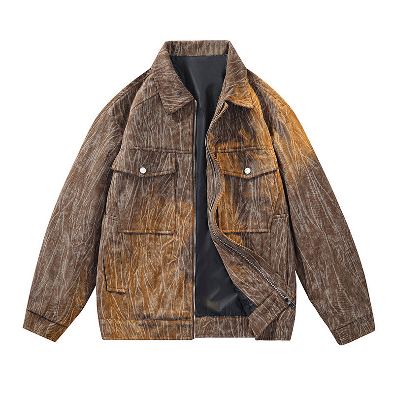 Herren Coole Utility-Jacke mit aufwendig strukturiertem Stoff Drune