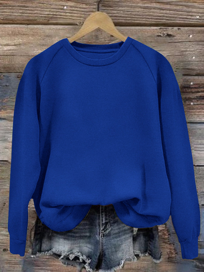 Damen Oversize Sweatshirt mit Raglanärmeln und elastischem Saum Drune