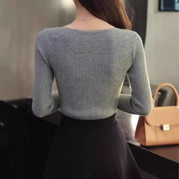 Damen Langärmliges, elegantes Strickoberteil Drune