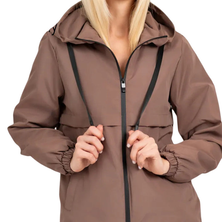 Damen Modische Übergangsjacke mit kapuze