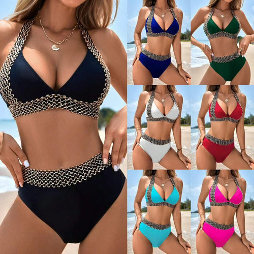 Damen Eleganter Bikini mit auffälligem Design Drune