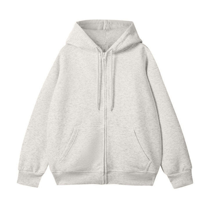 Unisex Oversize-Kapuzenjacke mit durchgehendem Reißverschluss und Kängurutasche Drune