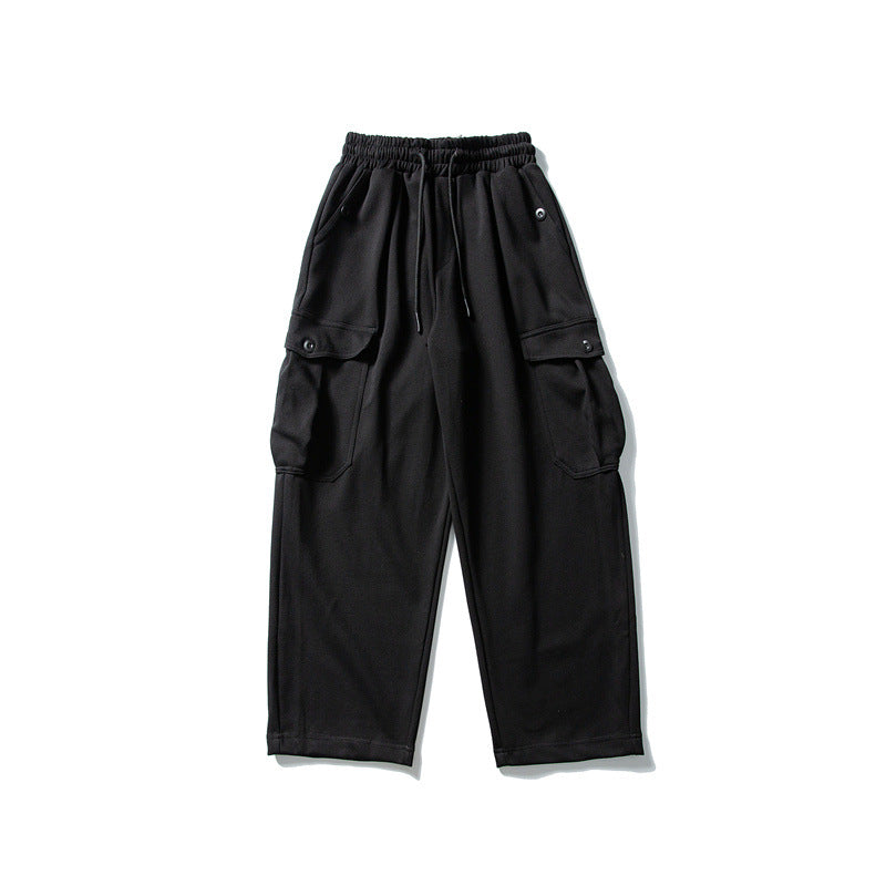 Herren Relaxed-Fleece-Cargohose mit elastischem Kordelbund und Utility-Taschen Drune