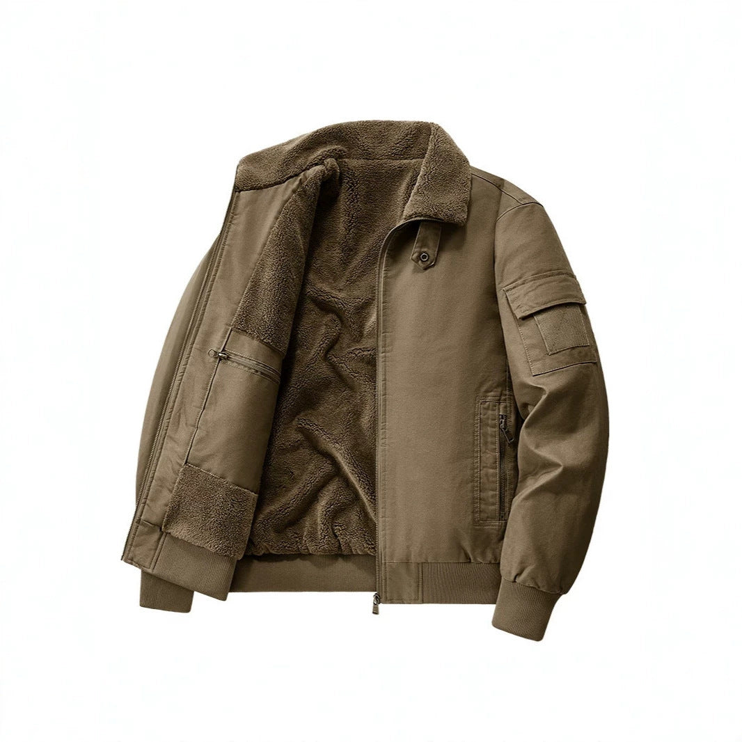 Herren Stylische Übergangsjacke mit Teddyfutter Drune