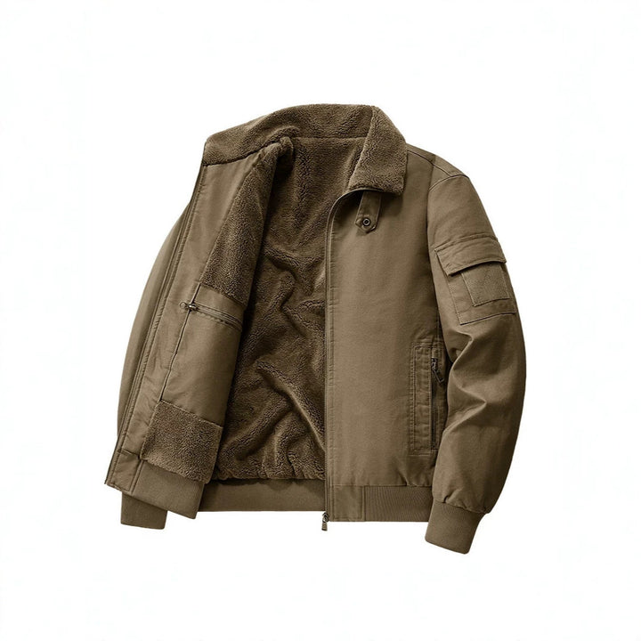 Herren Stylische Übergangsjacke mit Teddyfutter Drune