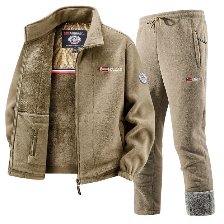 Damen Fleecejacke und Jogginghose Set Drune