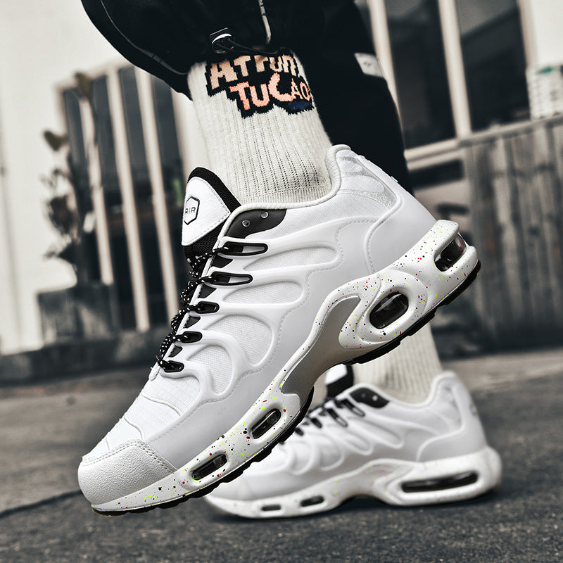 Herren futuristische Dämpfungs-Sneaker mit sichtbarer Luftkammer und strukturiertem Mesh-Overlay Drune