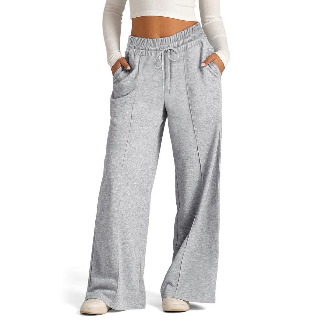 Damen Weit geschnittene Freizeithose mit elastischem Bund und praktischen Eingrifftaschen Drune