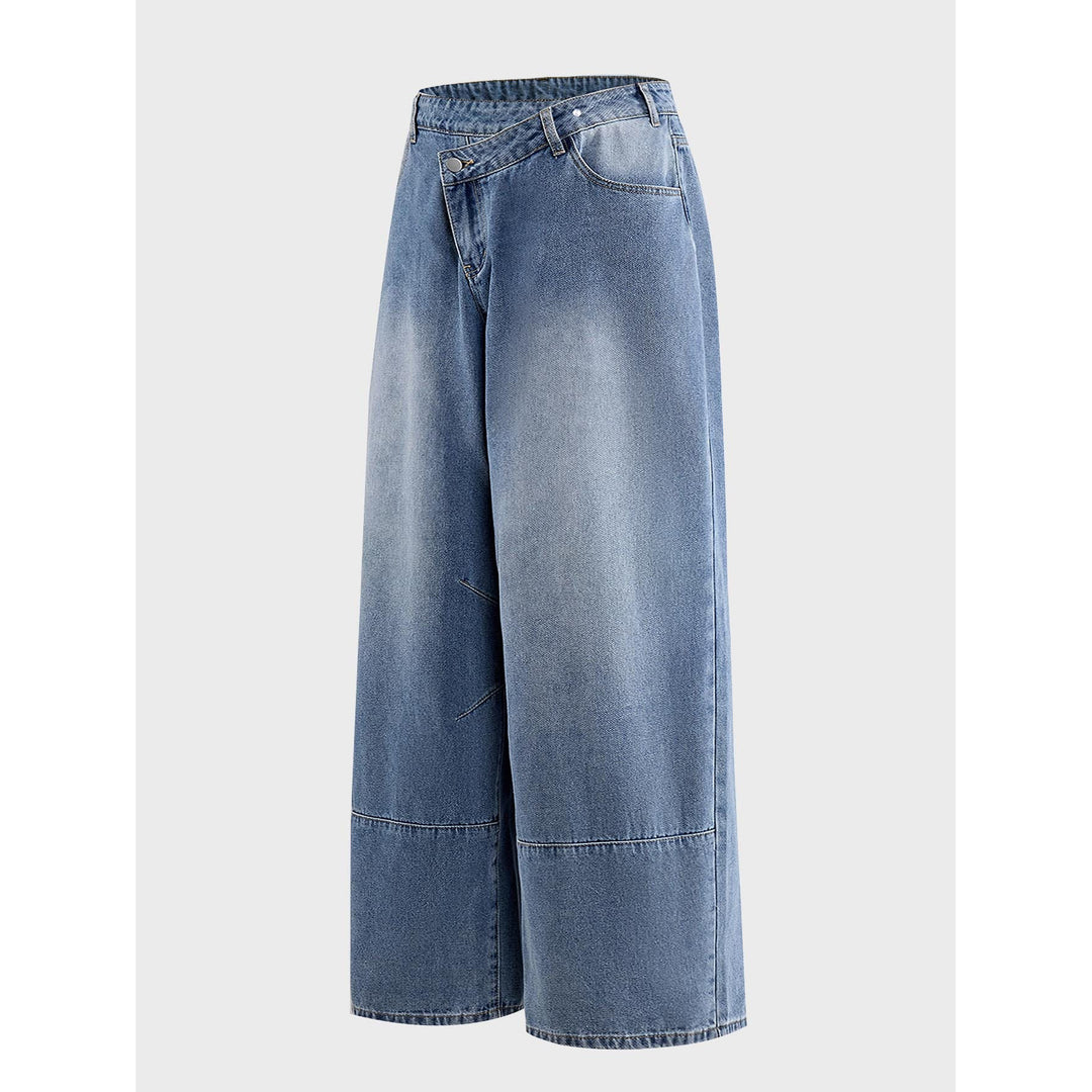 Damen Weite Denim-Hosen Drune