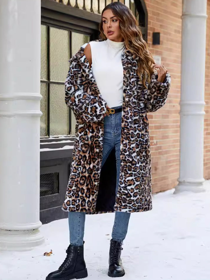 Damen Elegante und stilvolle Kunstpelzmantel Drune