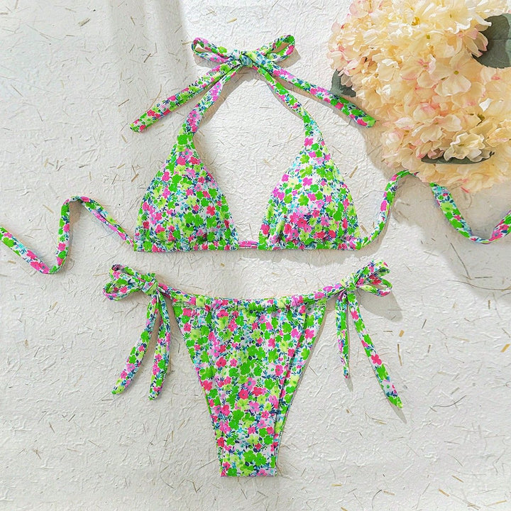 Damen Triangel-Bikini mit verspieltem Blumendesign Drune