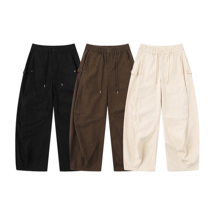 Damen Culotte-Cargohose im Utility-Stil mit elastischem Tunnelzugbund und aufgesetzten Klappentaschen Drune
