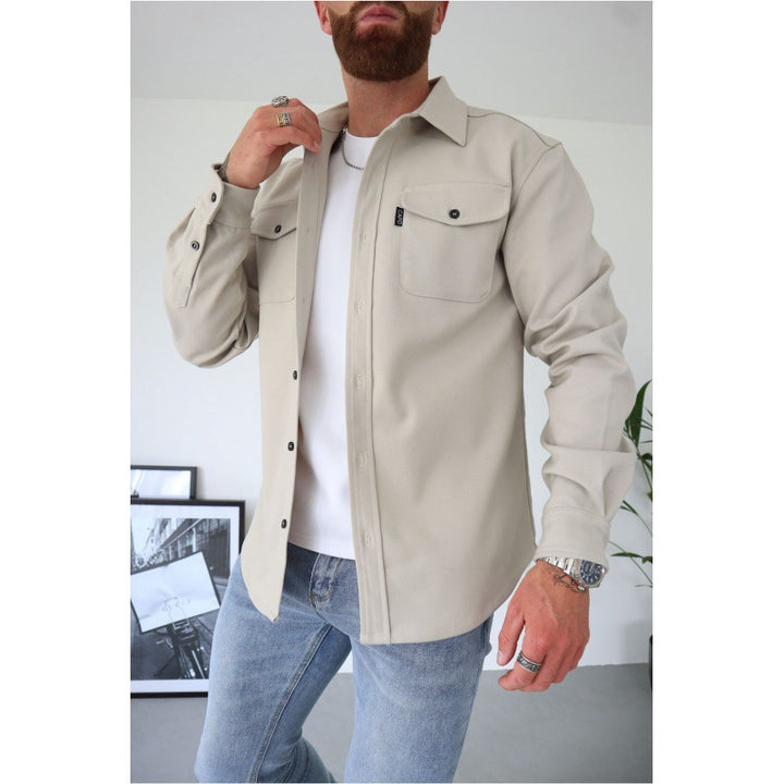 Herren Hemdjacke mit Brusttaschen und taillierter Passform Drune
