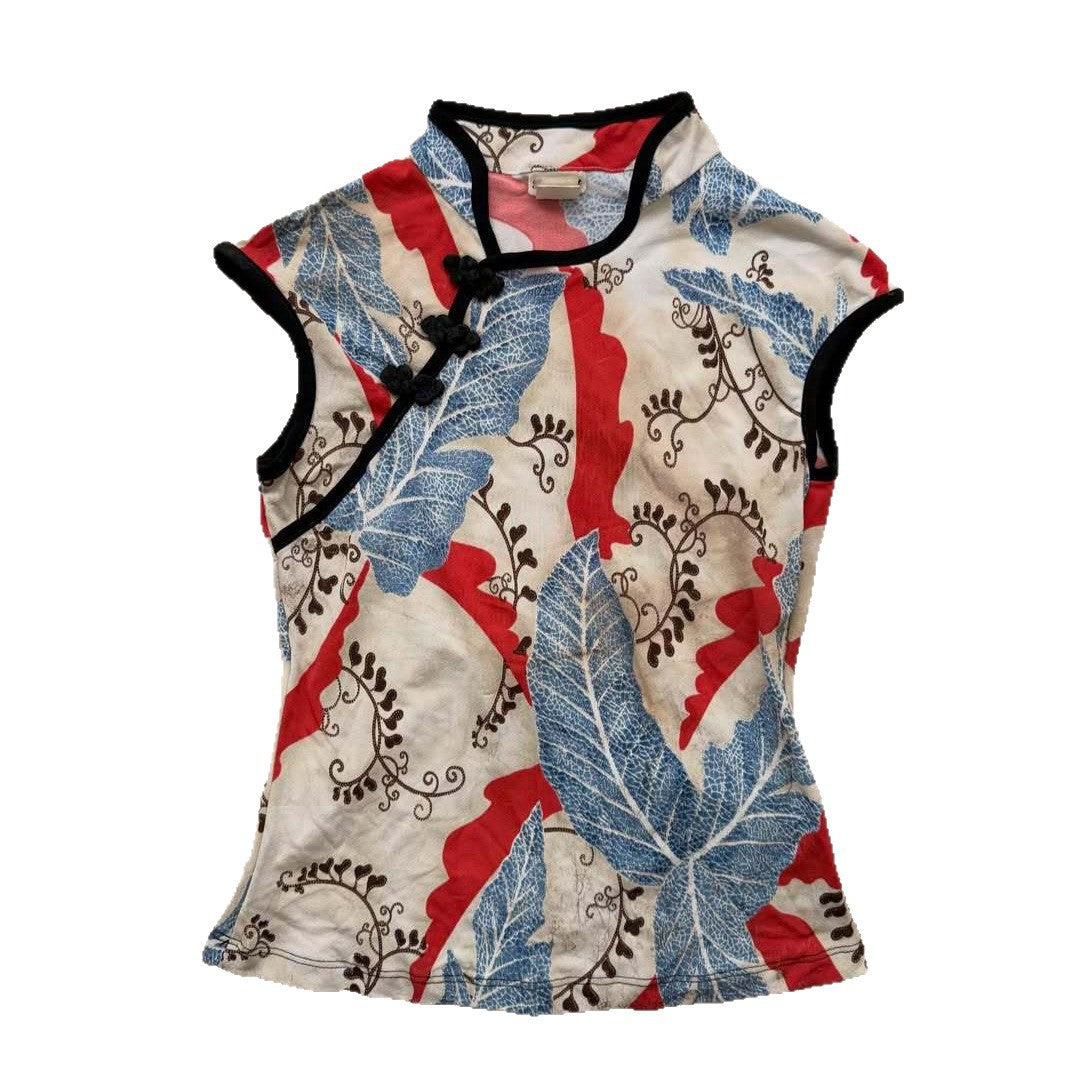 Damen Chinesisches Dekorativ-T-Shirt Drune
