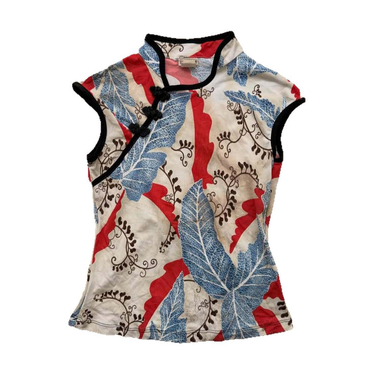 Damen Chinesisches Dekorativ-T-Shirt Drune