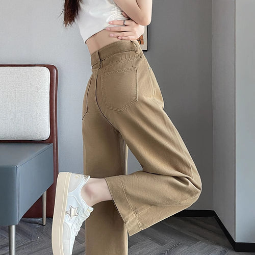 Damen Weitgeschnittene Jeans mit hohem Bund Drune