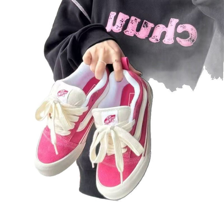 Damen Sneakers im Vintage-Stil mit farbigen Suede-Details Drune