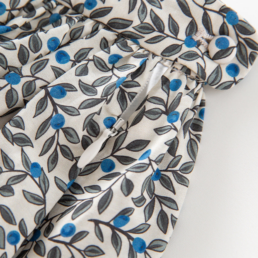 Damen Midirock mit Plissée‑Optik, gerafftem Bund und floralem Print Drune