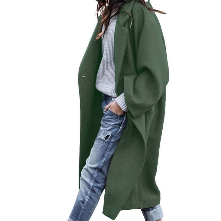 Damen Oversized Wollmantel mit klassischem Revers und modischem Schnitt Drune