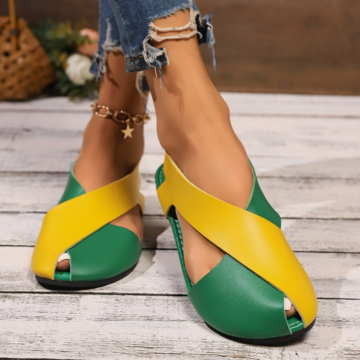 Damen Chic Kreuzschnitt Ballerinas Drune