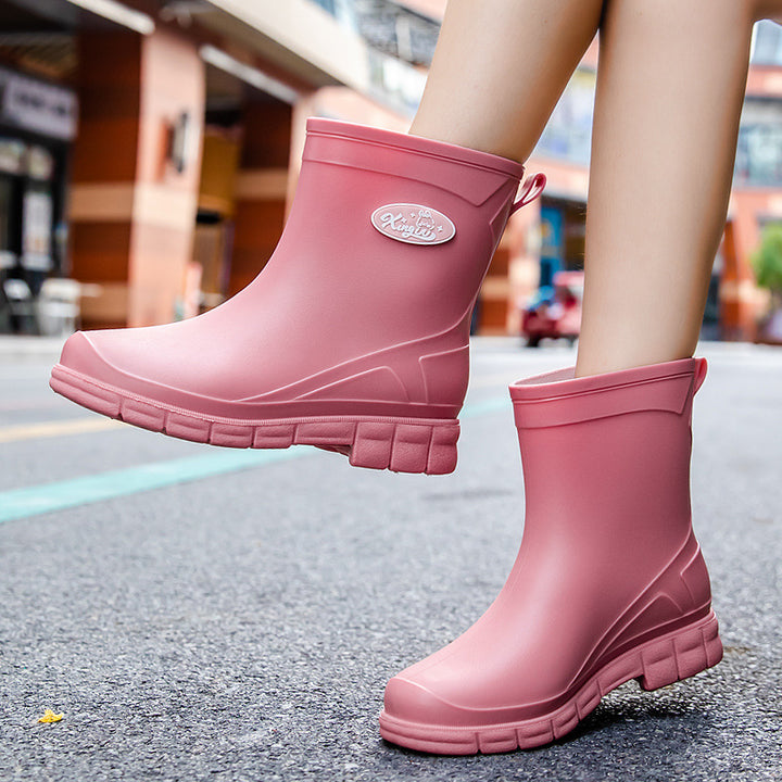 Damen Wasserdichte EVA-Ankle-Gummistiefelette mit rutschfester Profilsohle Drune