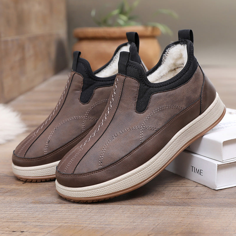 Damen Bequeme und stylische Warmfutter Slip-On Schuhe Drune