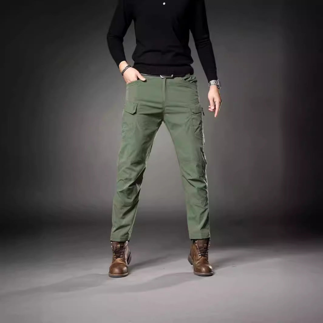Herren Trekking‑Cargohose mit Knieverstärkung, multifunktionalen Taschen und geradem Schnitt Drune