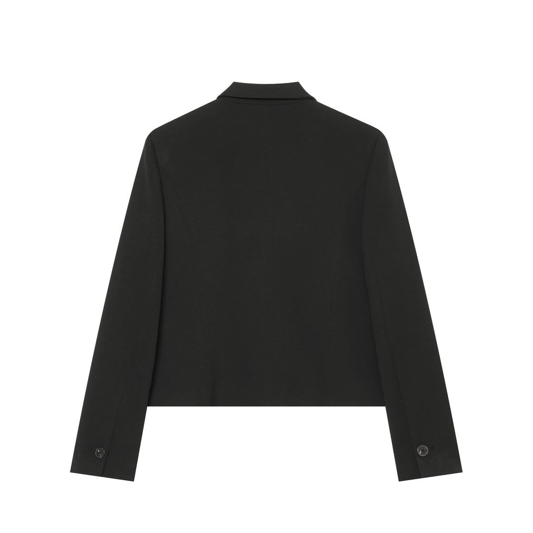 Damen Kurzblazer mit taillierter Silhouette, durchgehender Knopfleiste und feiner Innenfütterung Drune