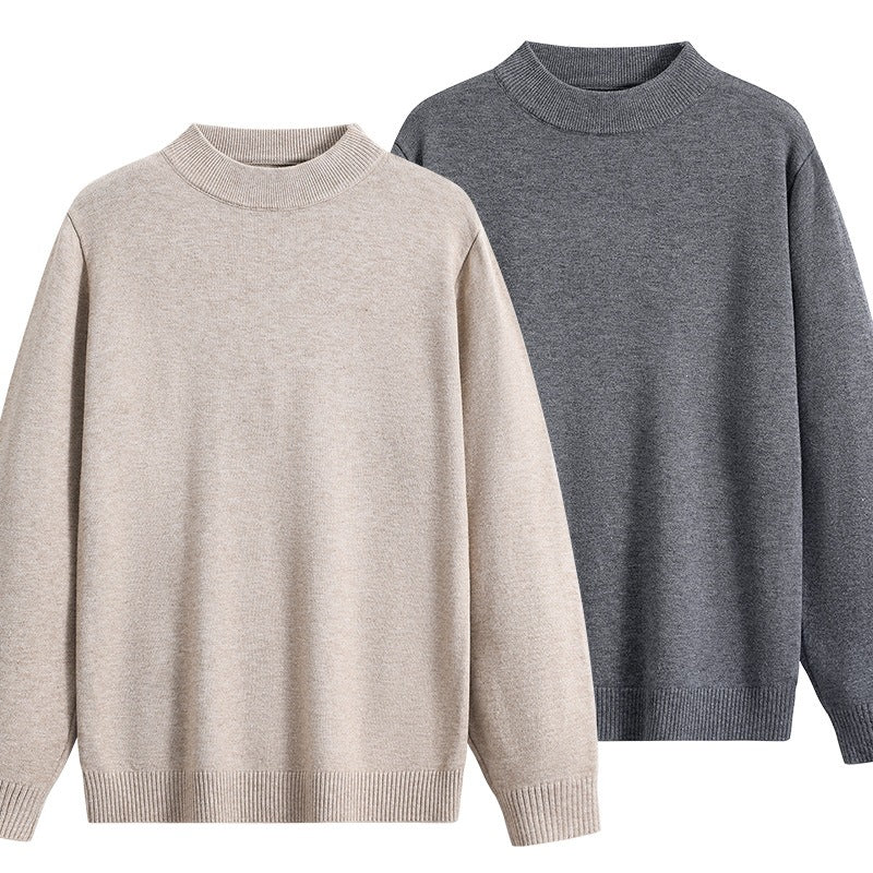 Unisex Oversize Rundhals-Pullover aus schwerer Baumwollmischung mit gerippten Bündchen Drune
