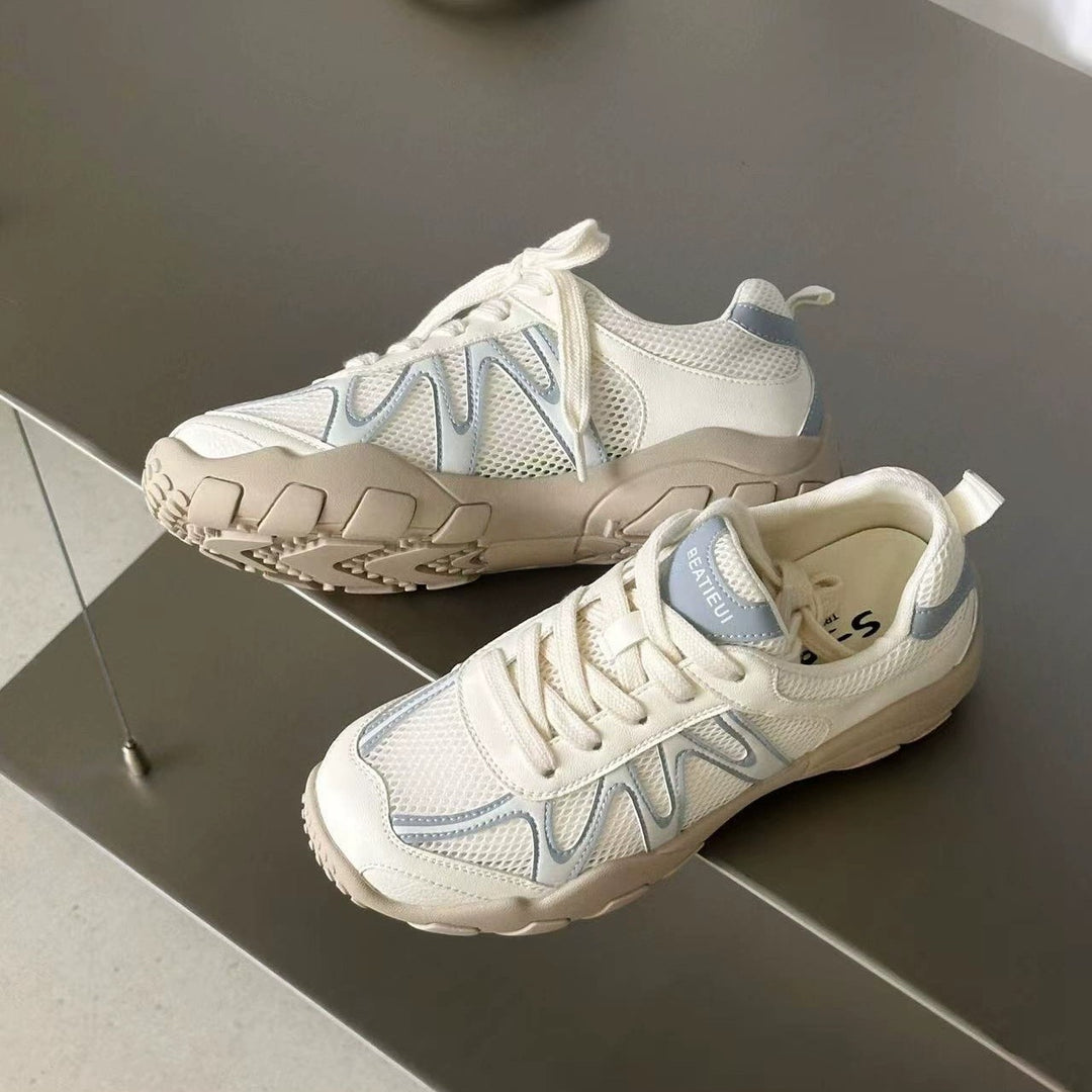 Damen Sportive Chunky-Sneaker mit luftigen Mesh-Einsätzen und robuster Profilsohle Drune