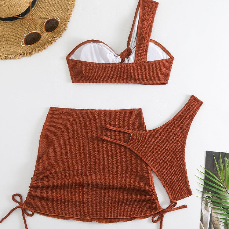 Damen Bikinis mit Raffungen und Trägershorts Drune